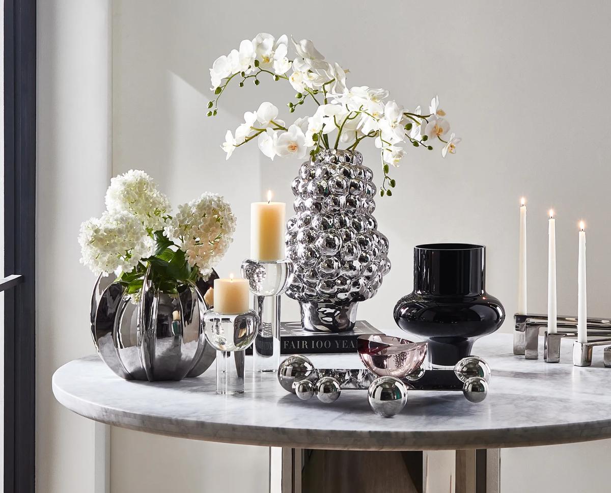 Chrome Bubble Serving Tray