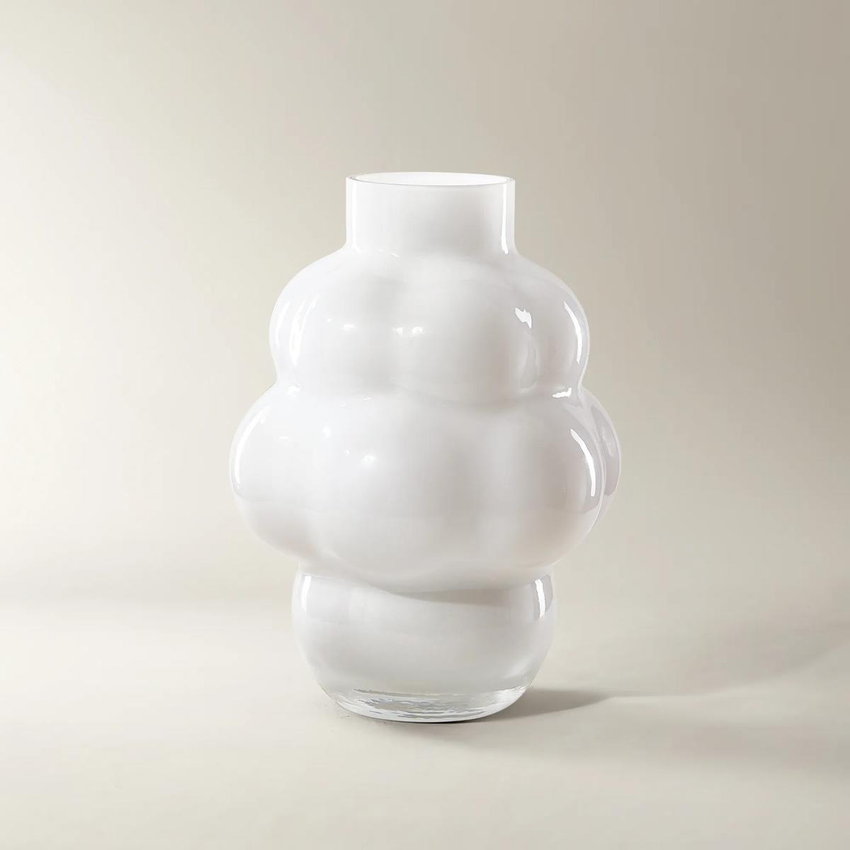 Cloud Glass Vase - White