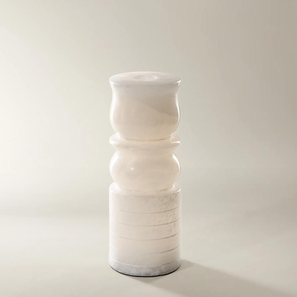 Alabaster Taper Holder