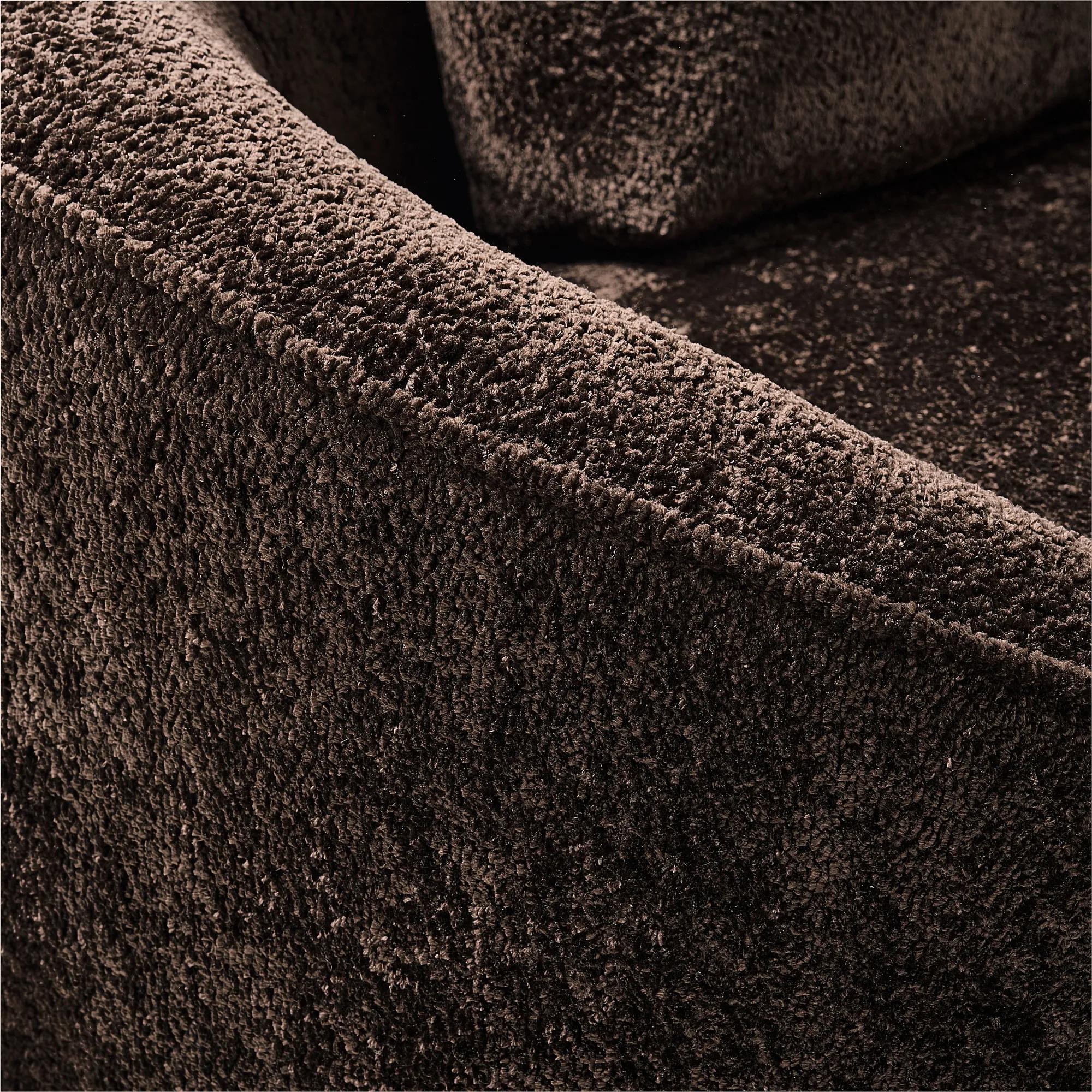 Irene 2-Piece Dark Chocolate Chenille Sectional Sofa