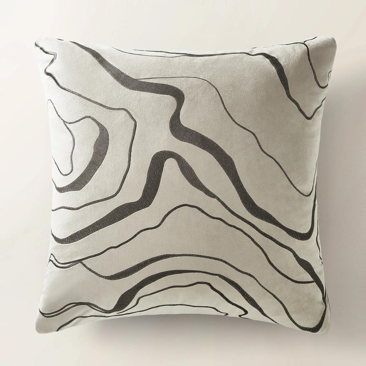Encina Pillow 22" - Silver/Ivory