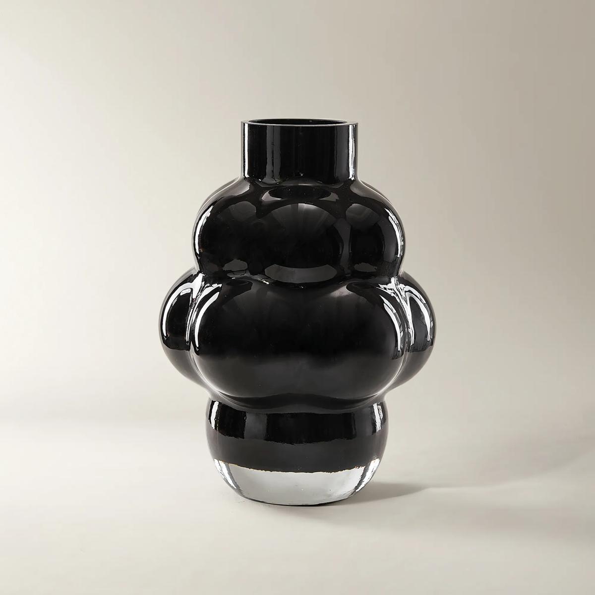Cloud Glass Vase - Black
