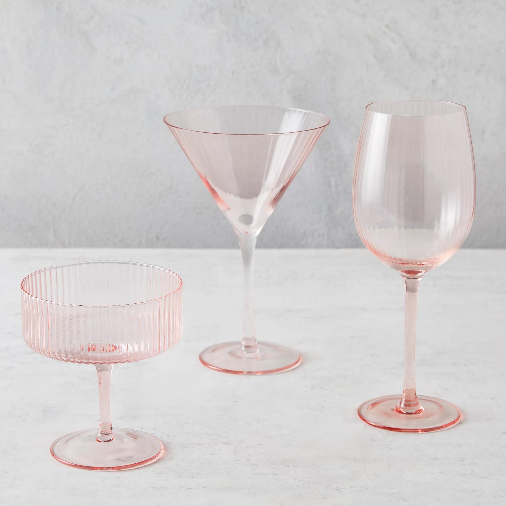 Chloe Glassware Sets - Blush