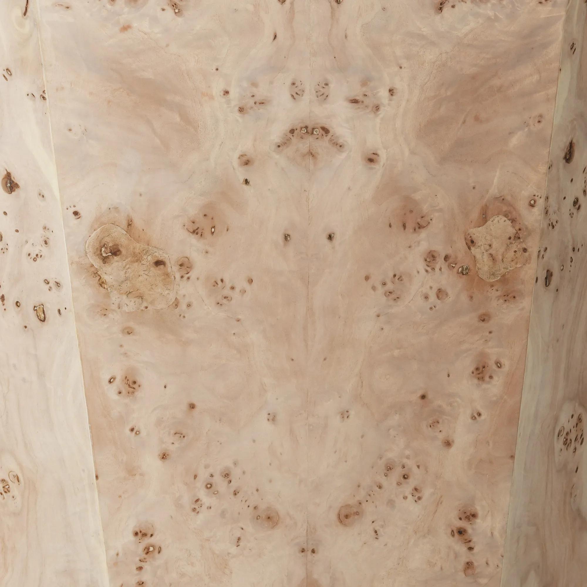 Avena Burl Wood 17" Square End Table - Natural