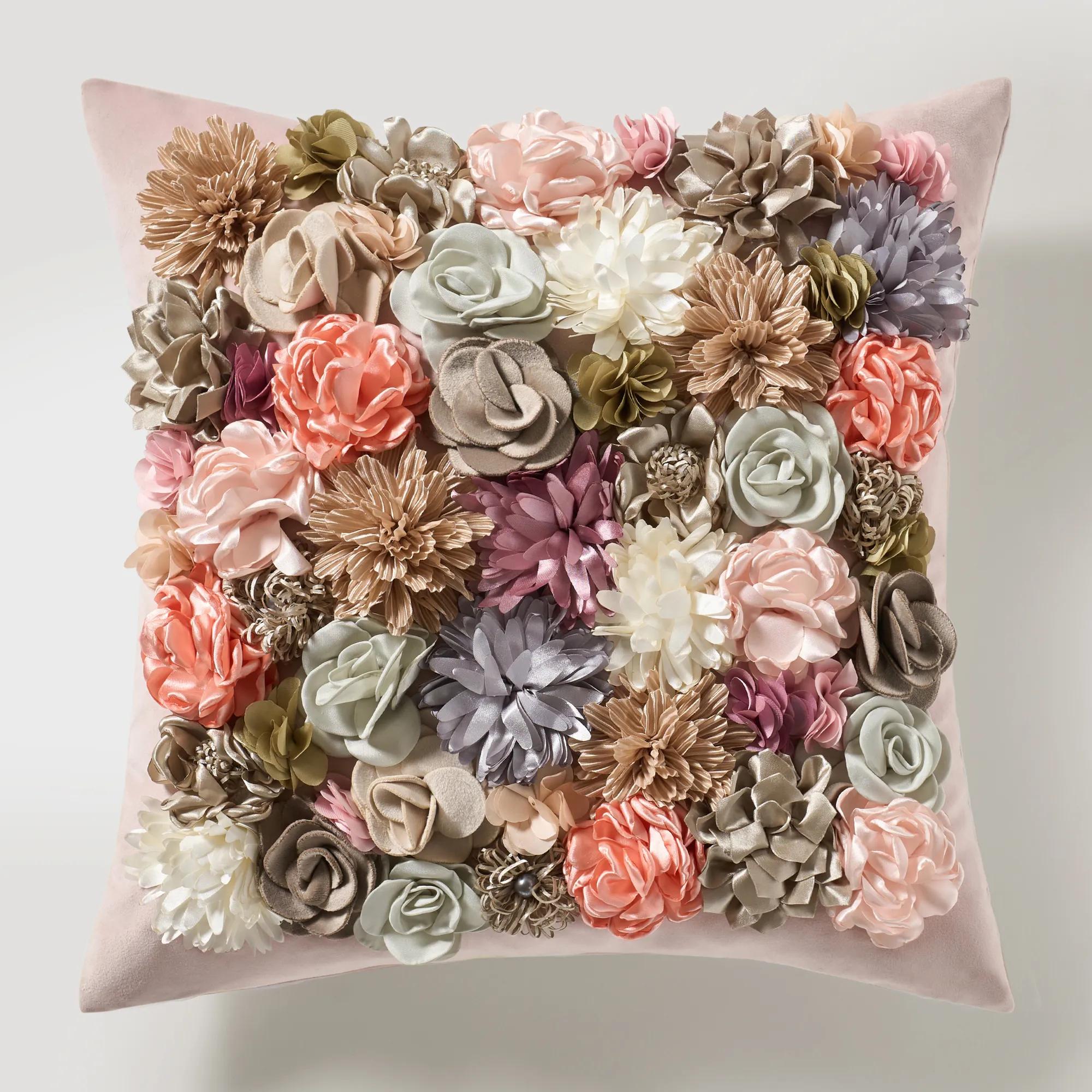 Posy Pillow 18" -  Mauve