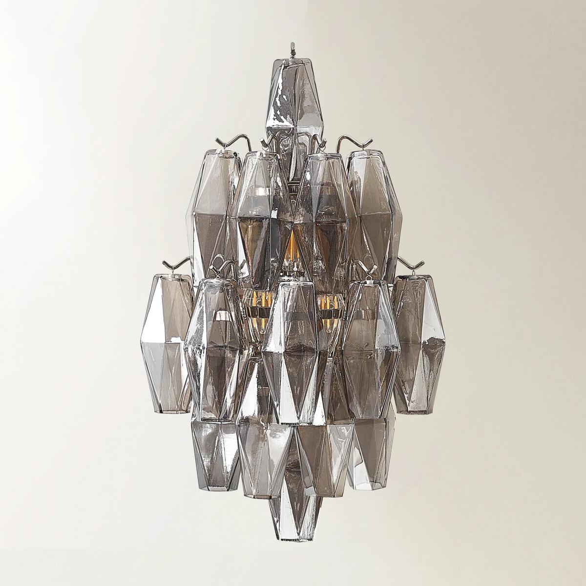 Cosima Glass Sconce 19.75" - Smoke