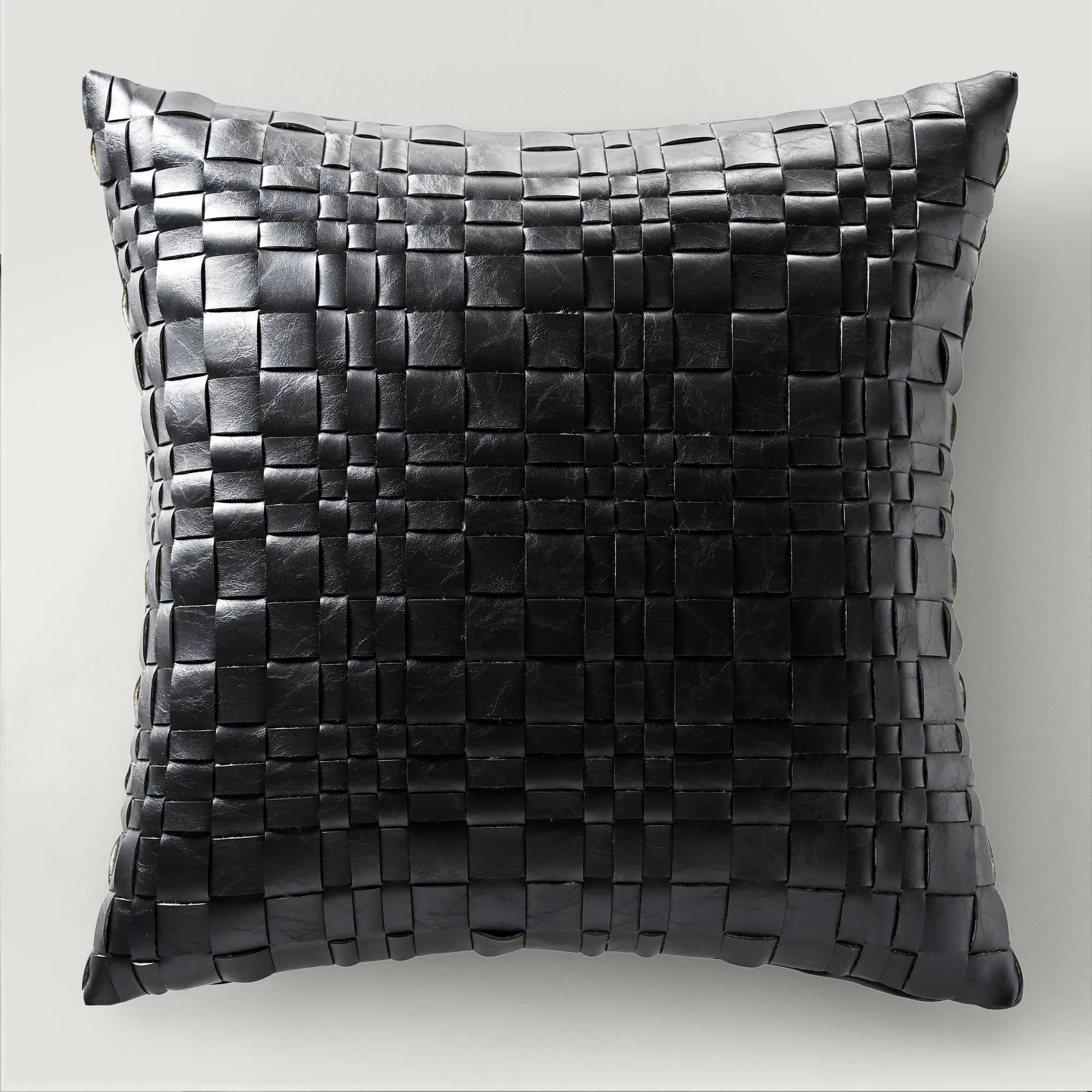 Wren Woven Pillow 20" - Black