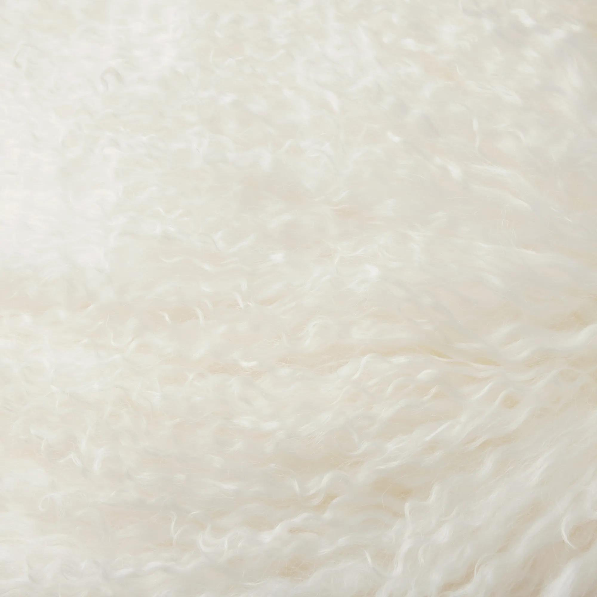Mongolian Pillow 22" - White