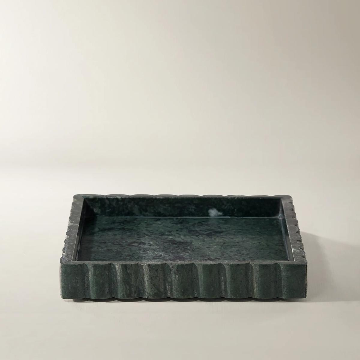 Scallop Tray - Emerald Marble