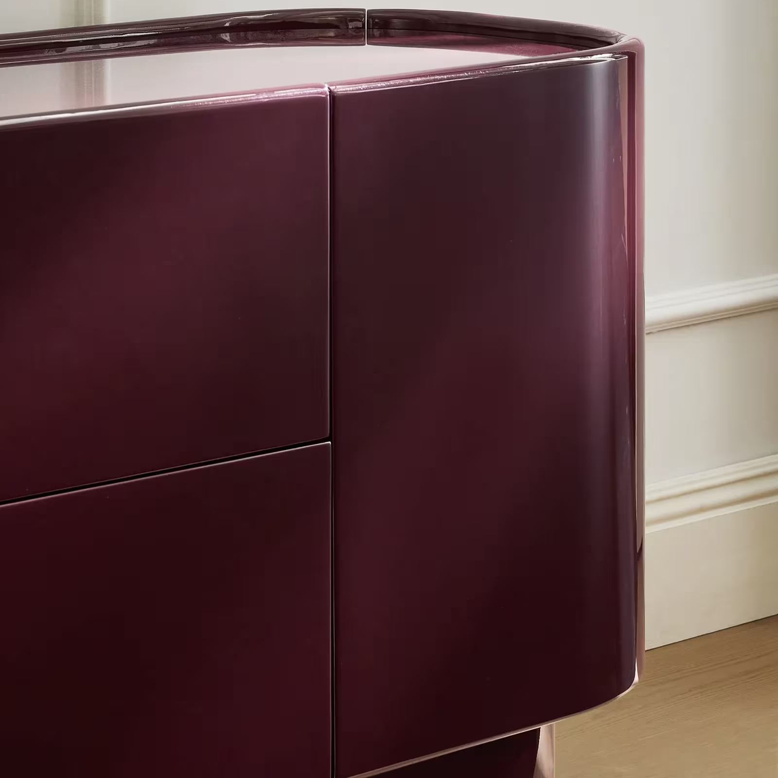Velar Lacquered Ox Blood Buffet (70")