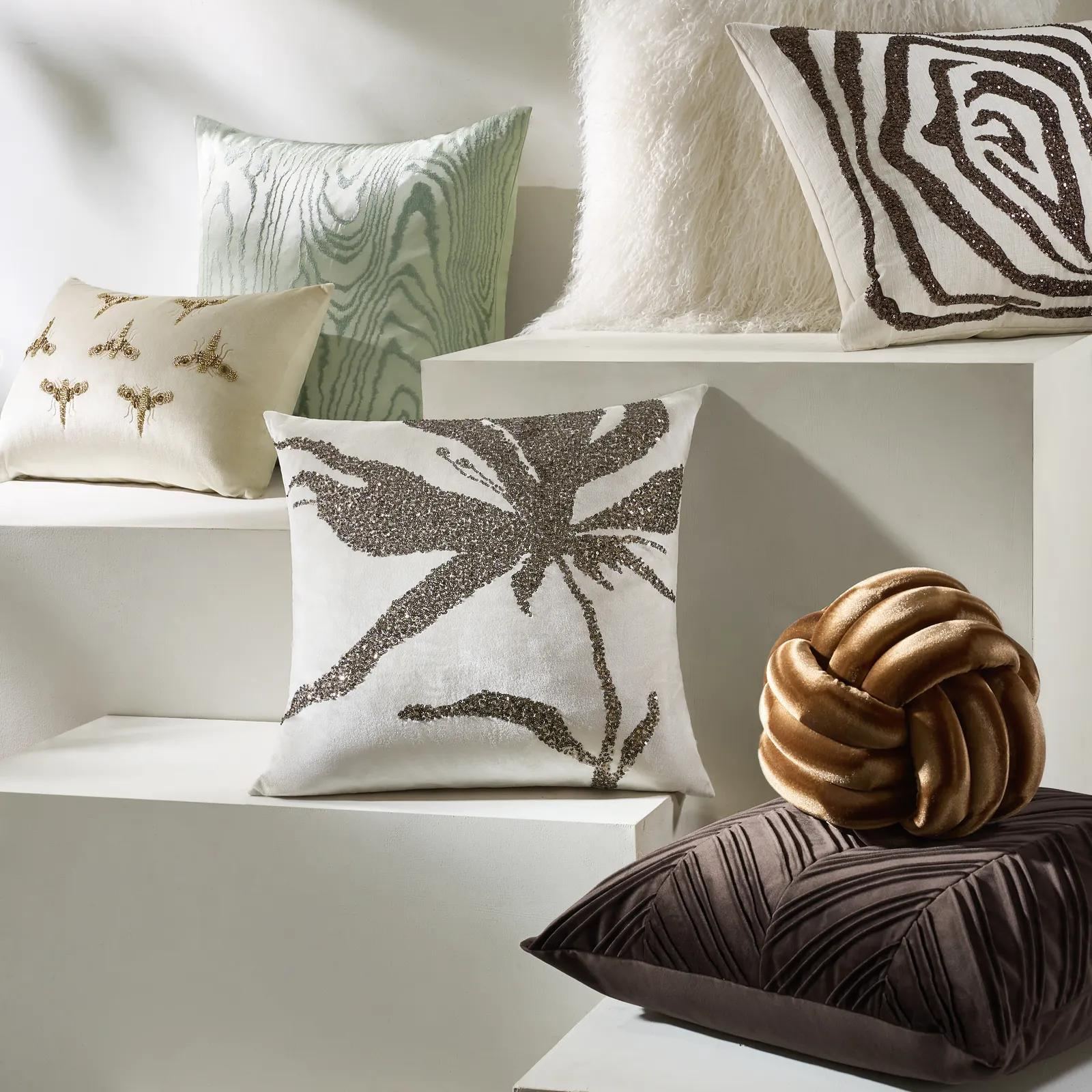 Lowry Pleated Velvet Pillow 22" - Dark Chocolate