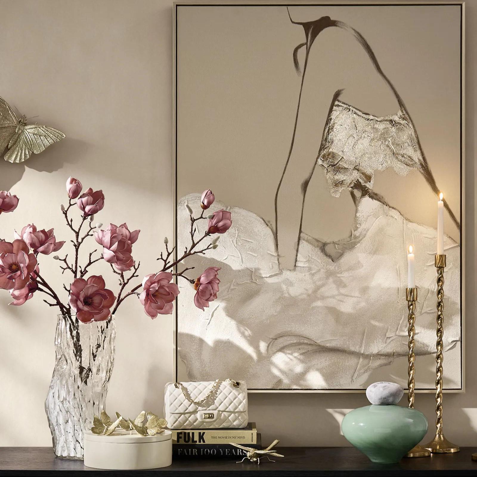Gilt Butterfly and Dragonfly Set