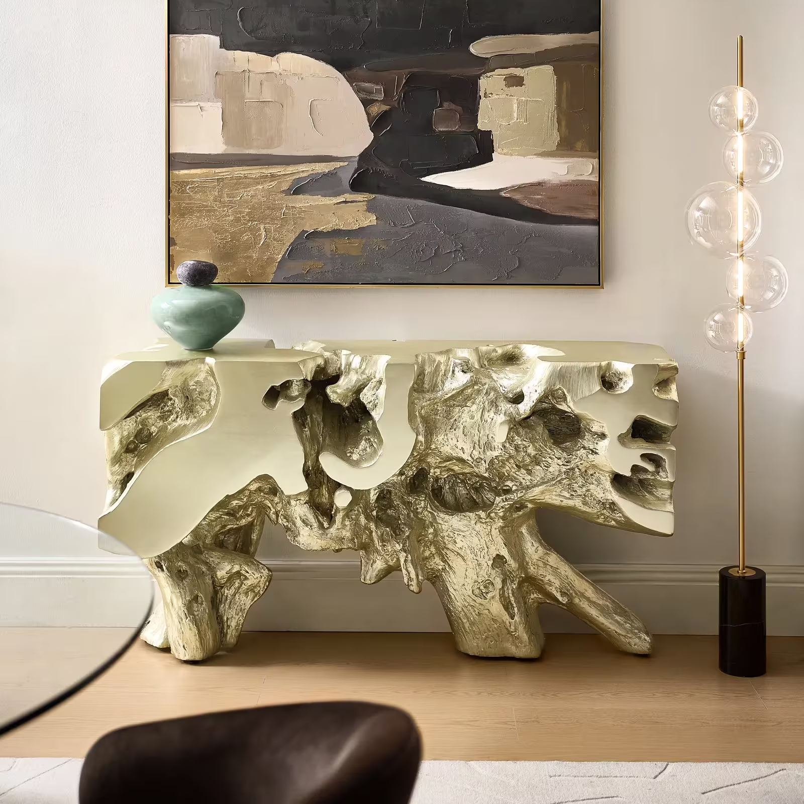 Bolla LED Glass Bubble Floor Lamp 63"