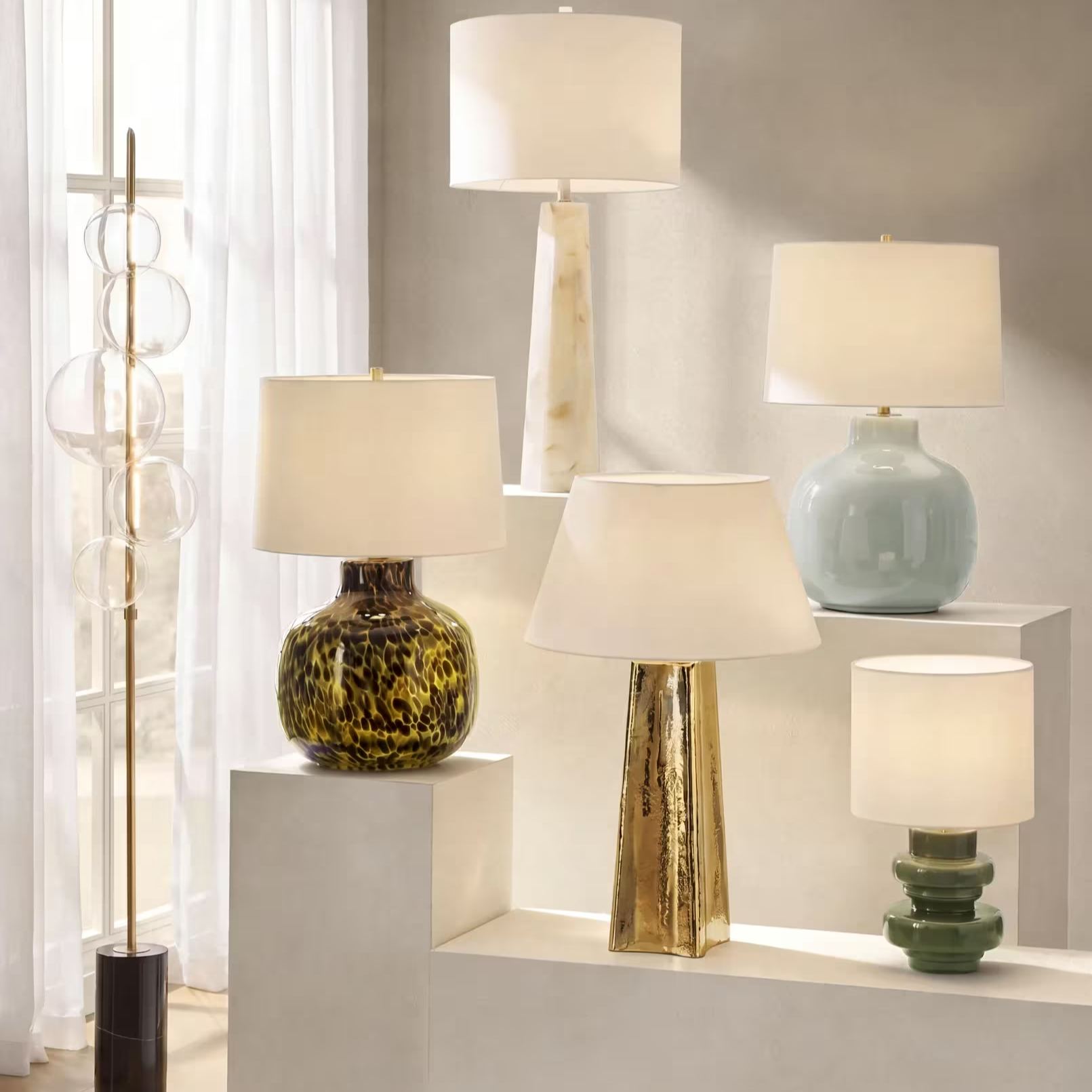 Blair Glass Table Lamp 25" - Tortoise