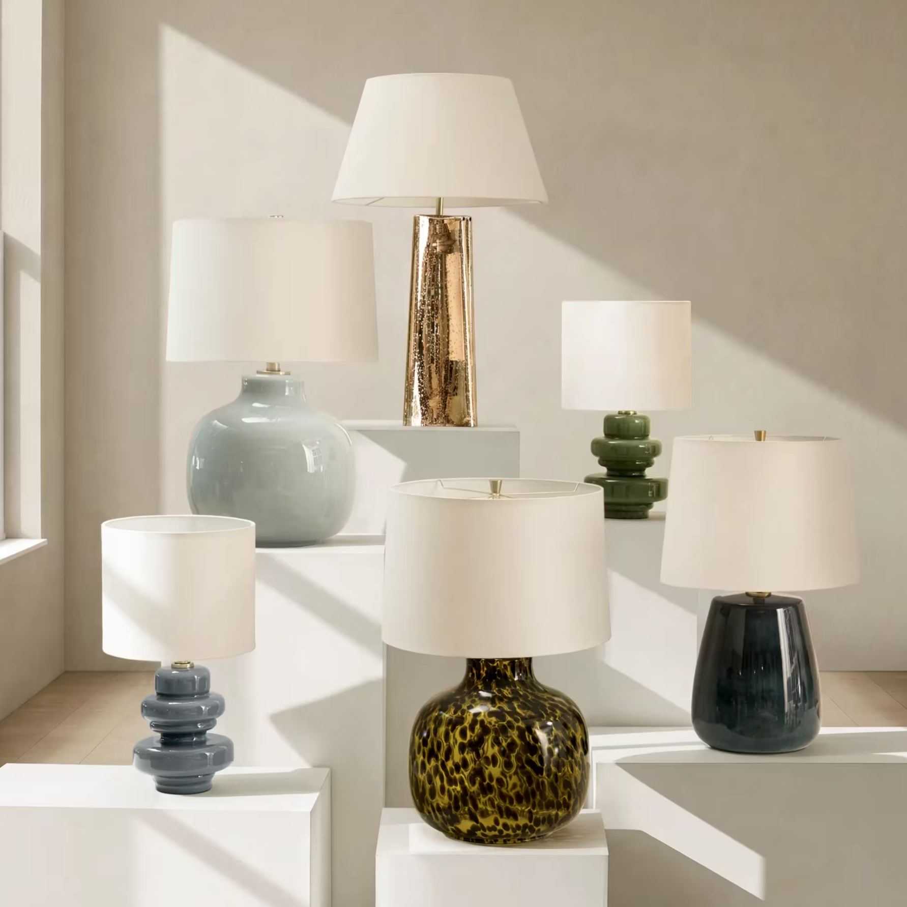 Blair Glass Table Lamp 25" - Tortoise