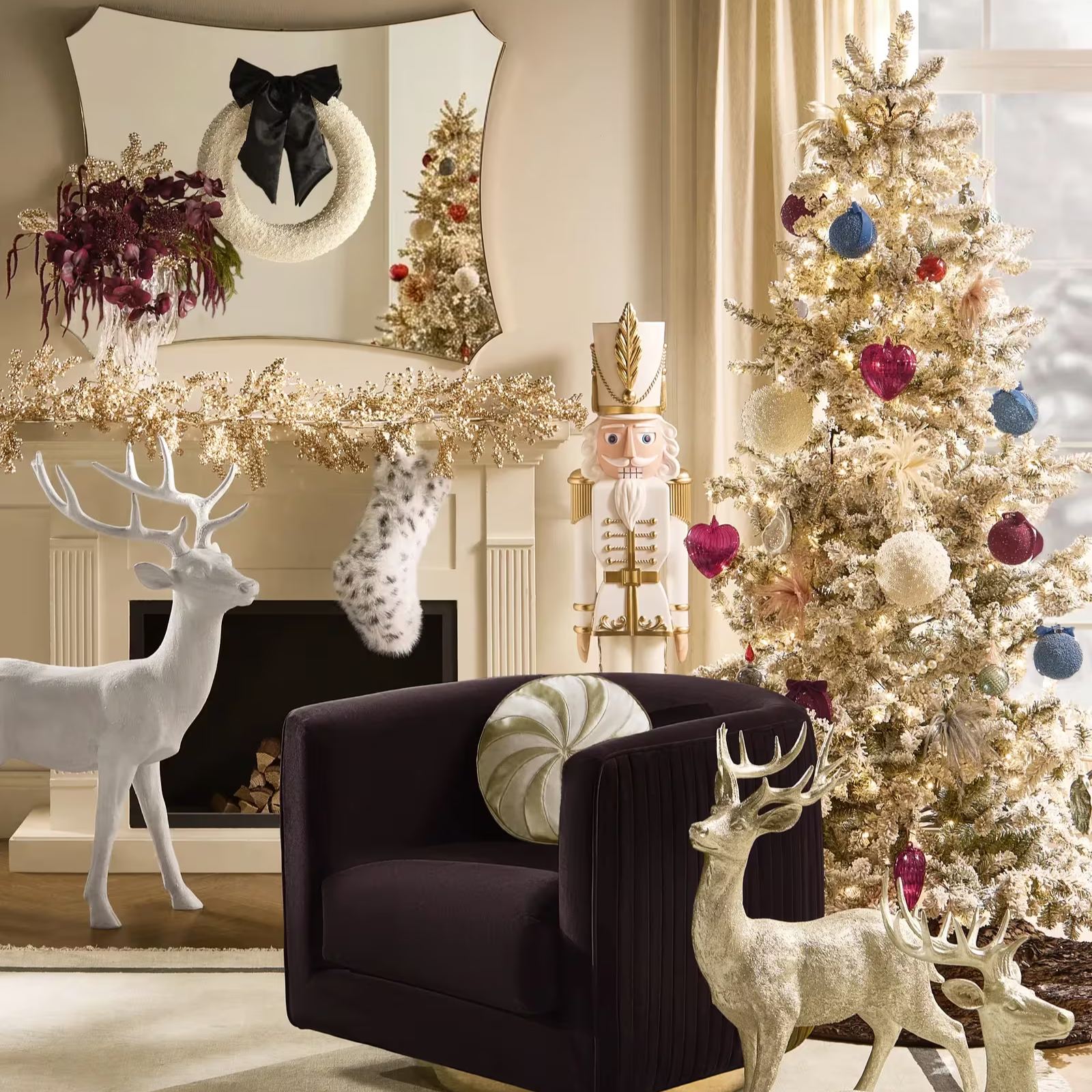 Embellished Bow Ornament - Set of 3
