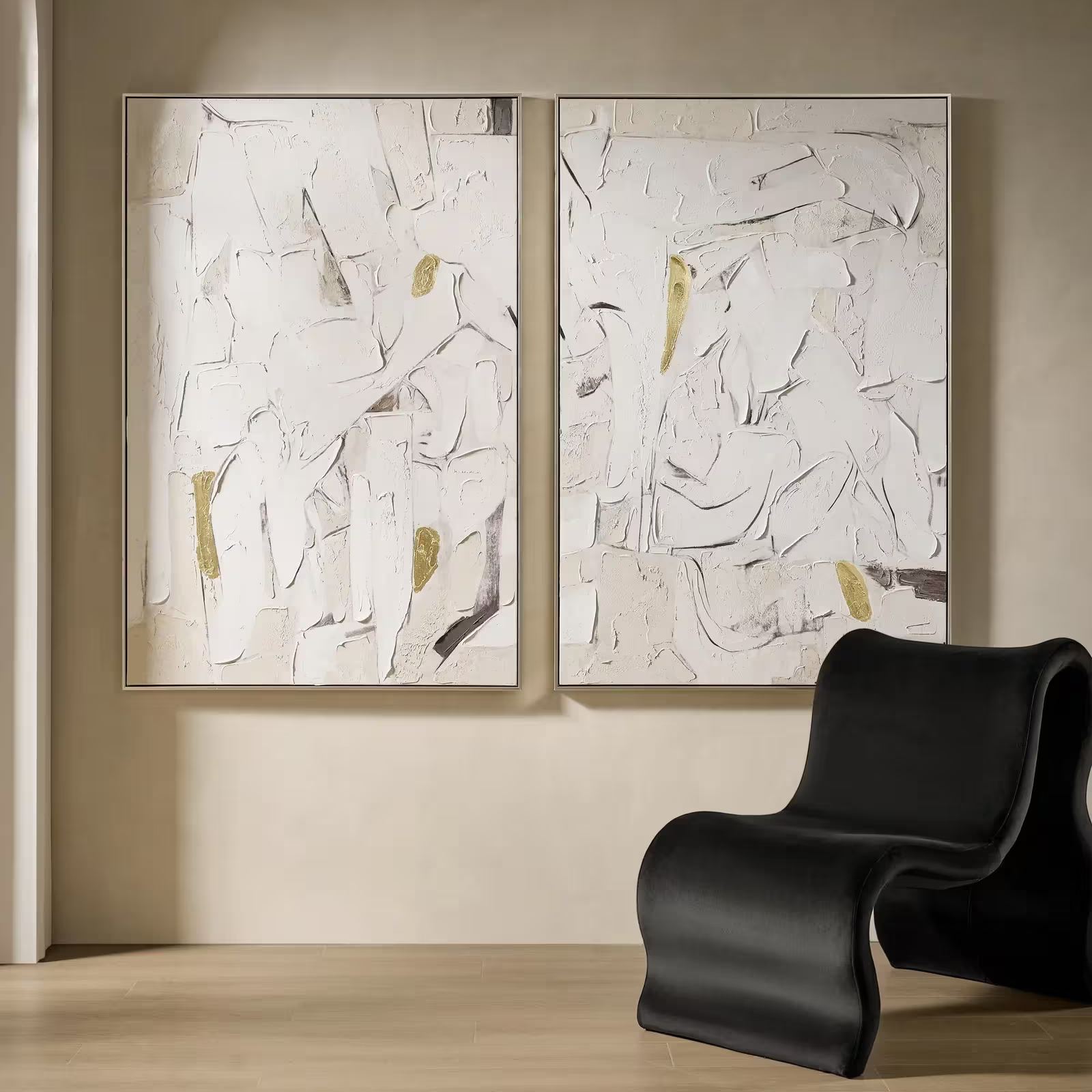 Beneath the Surface Diptych Painting
