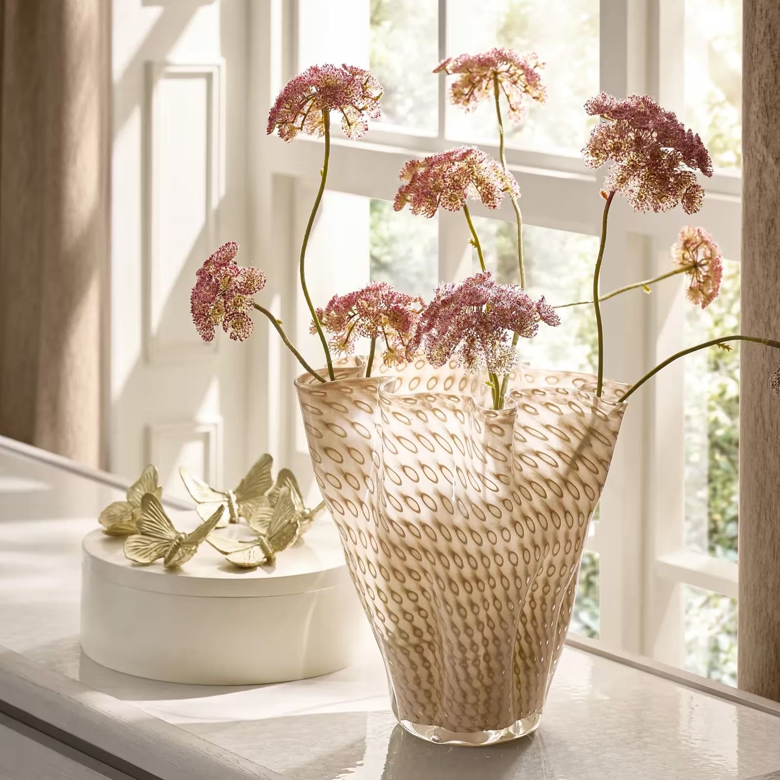 Elle Glass Vase - Tawny