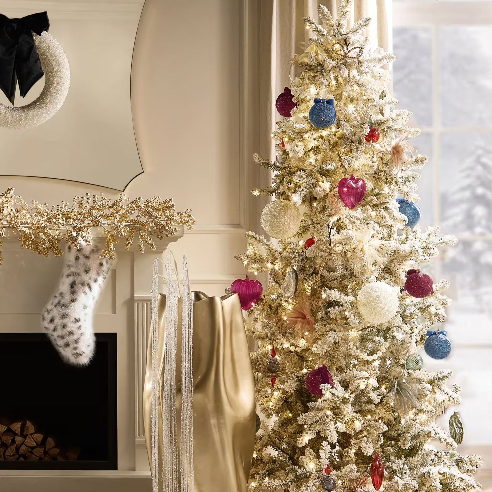 Metallic Gold Berry Garland 72"