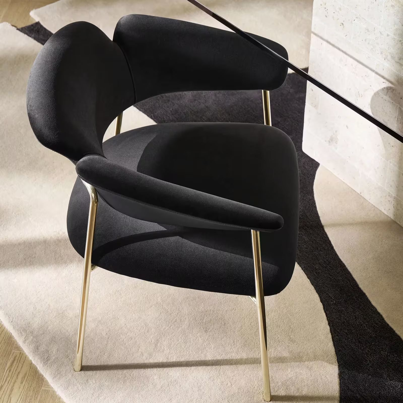 Odette Charcoal Velvet Dining Chair