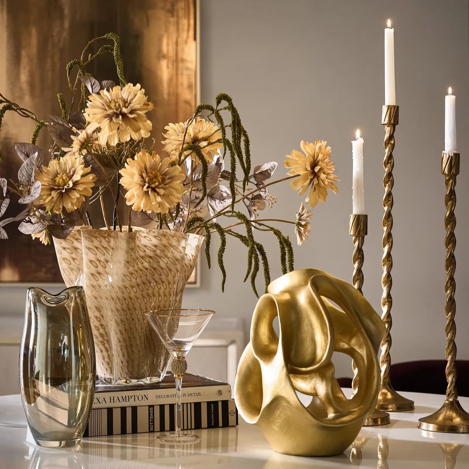 Elle Glass Vase - Tawny