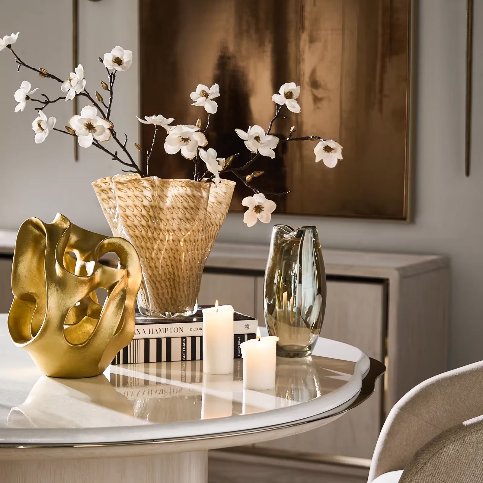 Elle Glass Vase - Tawny