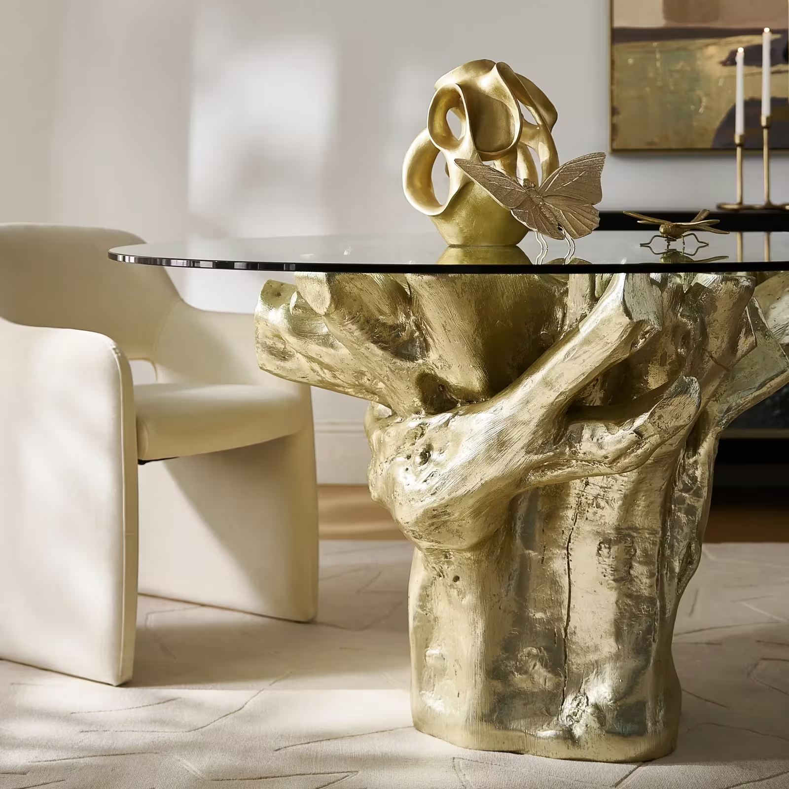 Elara Cloud Velvet Dining Chair