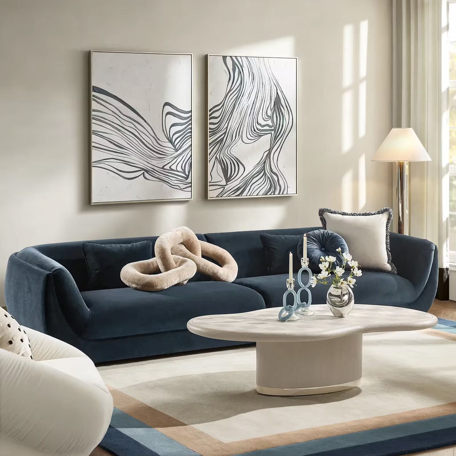 Rhythmic Diptych Painting