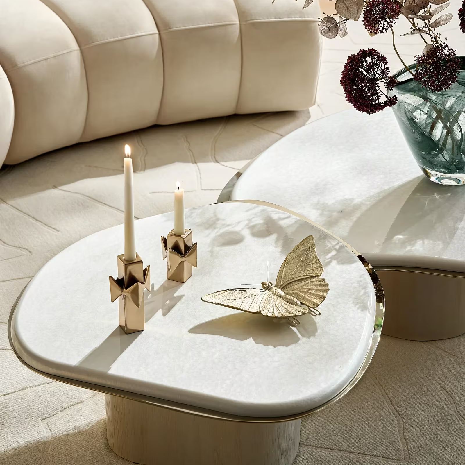 Lumina Bleached Oak Coffee Table Set Of 2