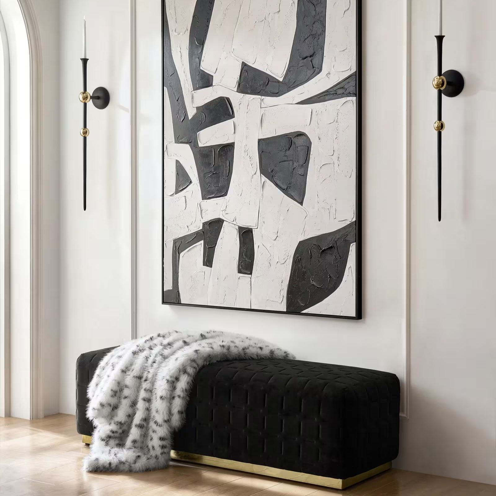 Vanta Quilted Charcoal Velvet Bench (64.6")