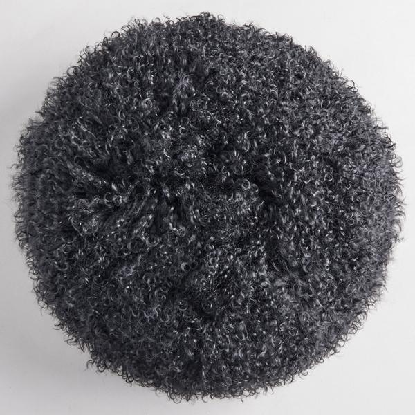 Mia Mongolian Pillow 18"D - Black