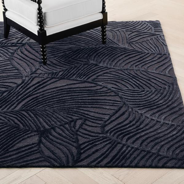 Palm Rug - Charcoal