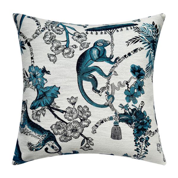 Monkey Pillow 20" - Teal