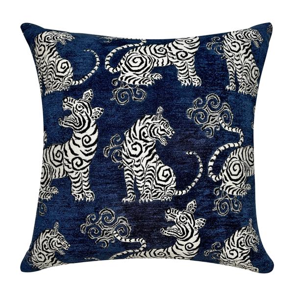Tigress Pillow 20" - Navy