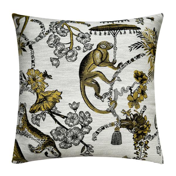Monkey Pillow 20" - Citron Yellow