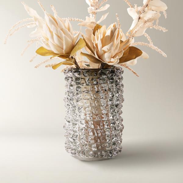 Laurel Glass Vase - Large Graphite