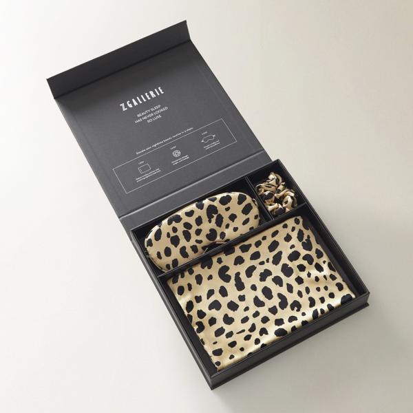 Silk Pillowcase & Mask Set Cheetah