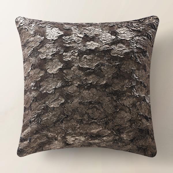 Celeste Metallic Fur Pillow 22" - Bronze