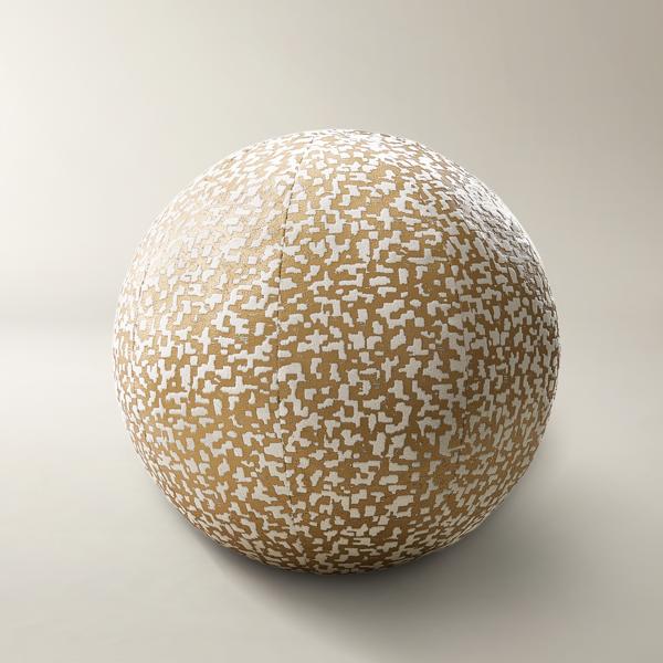 Nouvel Ball Pillow 12" - Ivory/Gold