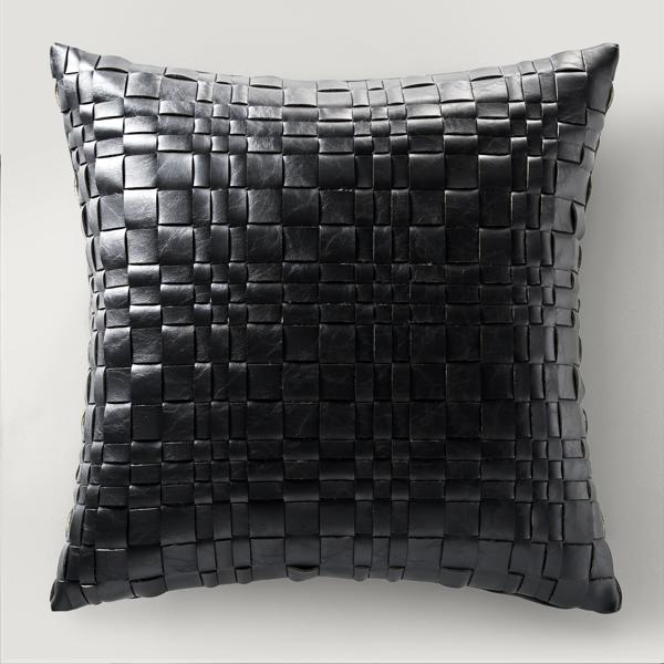 Wren Woven Pillow 20" - Black