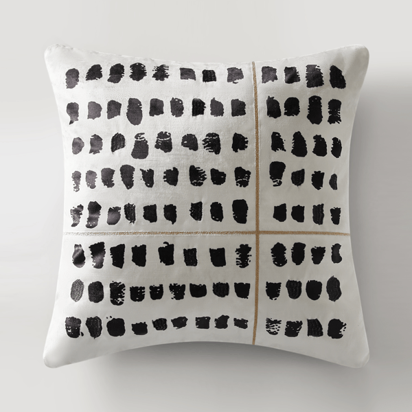 Embroidered Dot Pillow 22"