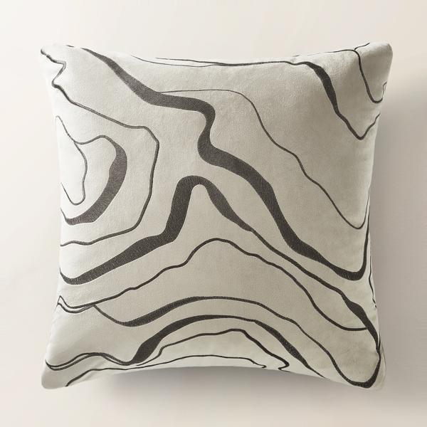 Encina Pillow 22" - Silver/Ivory