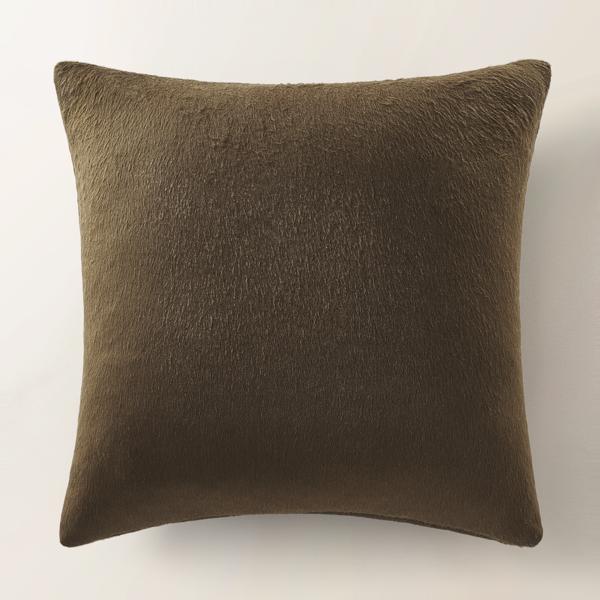 Maeve Felted Wool Pillow 22" - Chocolate