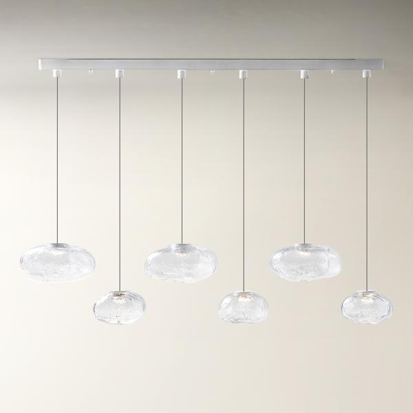 Nuvola Glass Globe Chandelier 47"