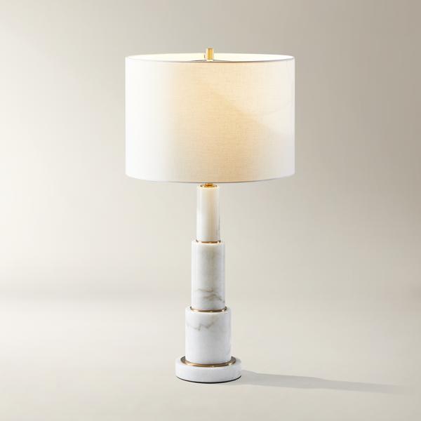 Adair Marble Table Lamp - White