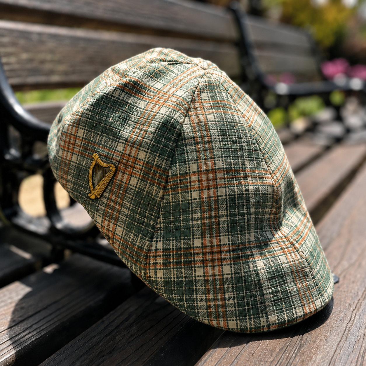 Vintage Irish Heritage Newsboy Cap – Classic Plaid Ivy Style Hat