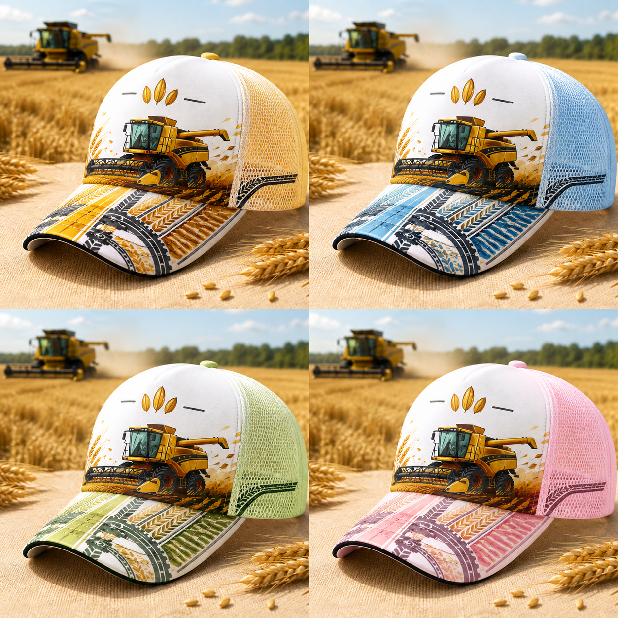 Golden Harvester Wheat Trucker Hat product view 11