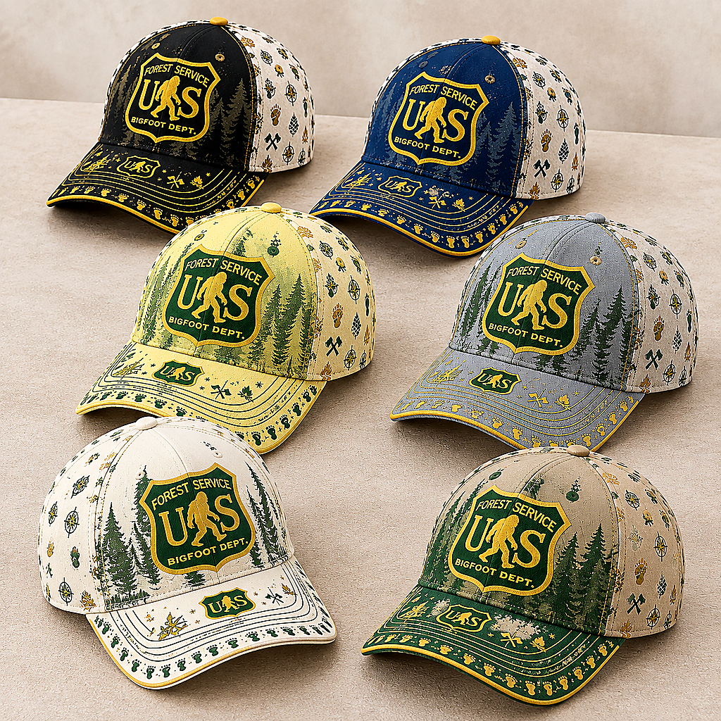 Bigfoot Wilderness Badge Outdoor Adventure Baseball Cap product view 1