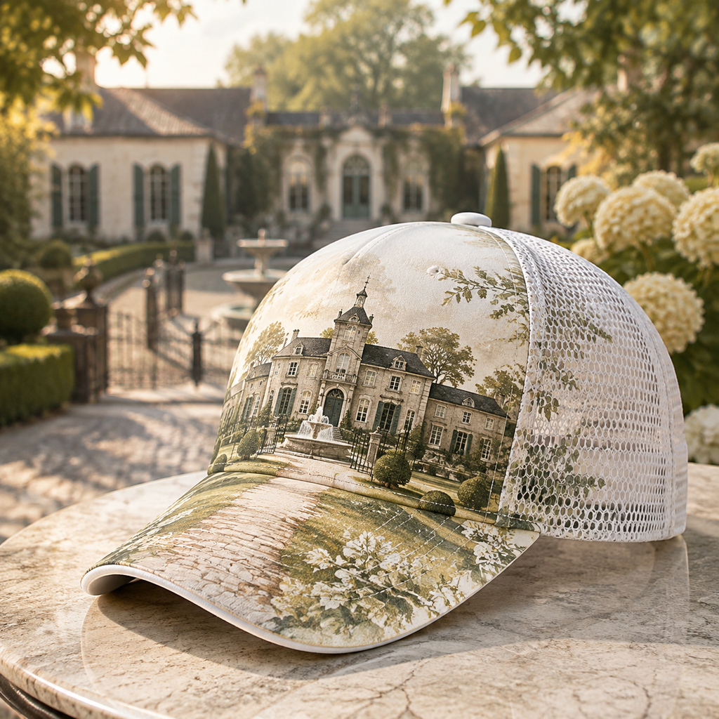 Vintage Estate Garden Trucker Hat Beige
