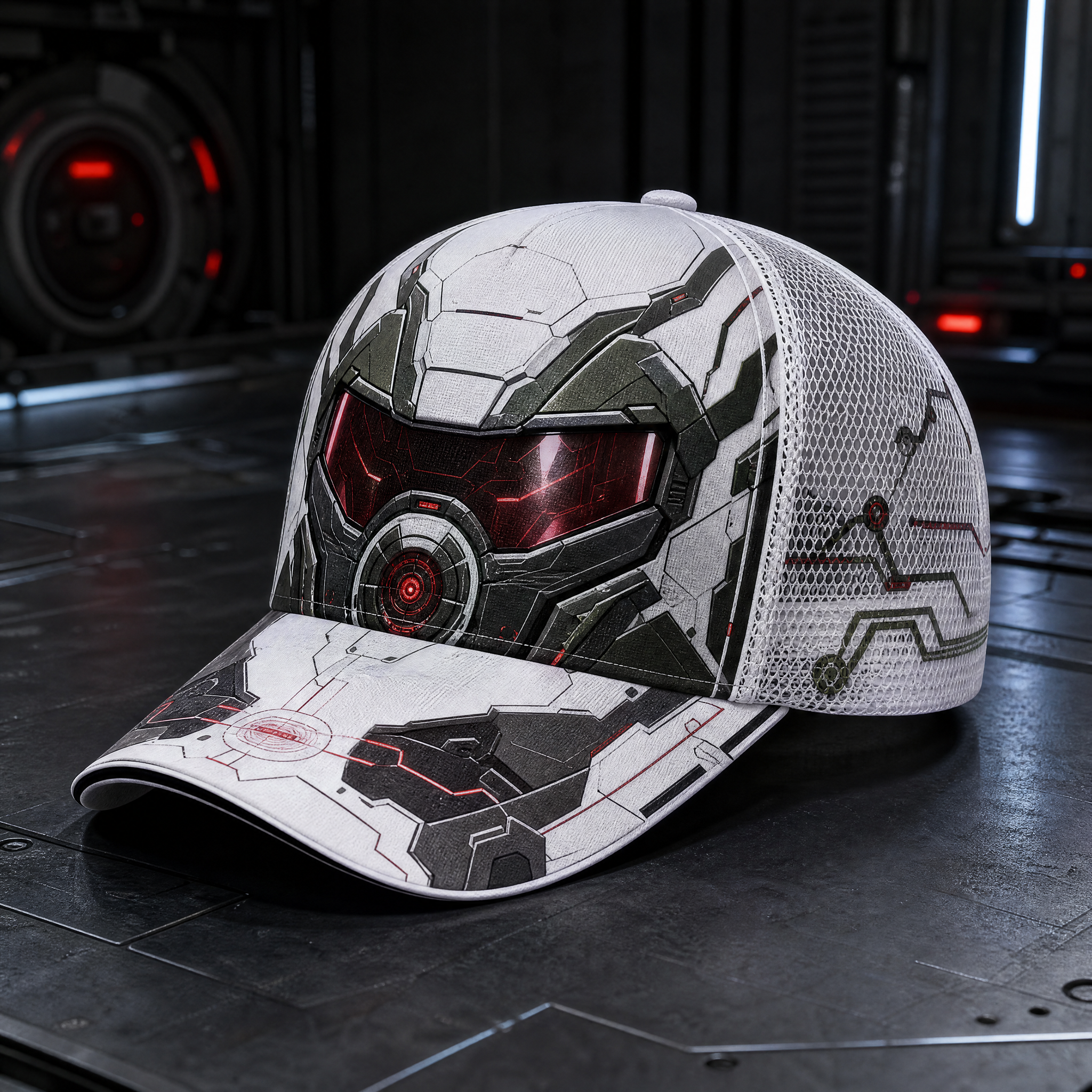 Futuristic Robot Visor Trucker Hat product view 10
